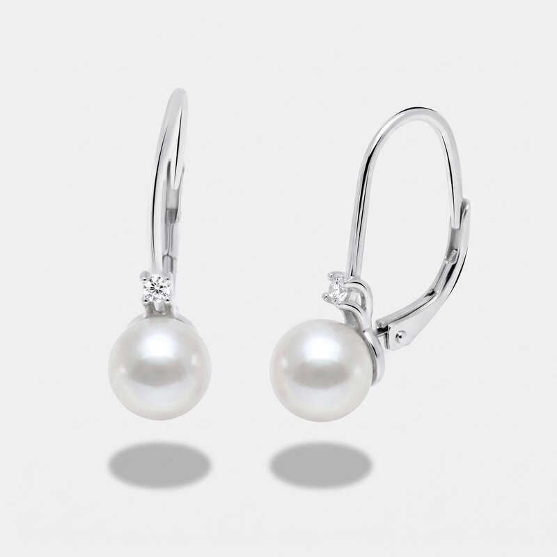 Orecchini in Argento 925 con perla chiusura a monachella - BYSIMON gioielli