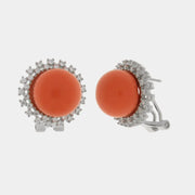 Orecchini in Argento 925 con perla in pasta di corallo