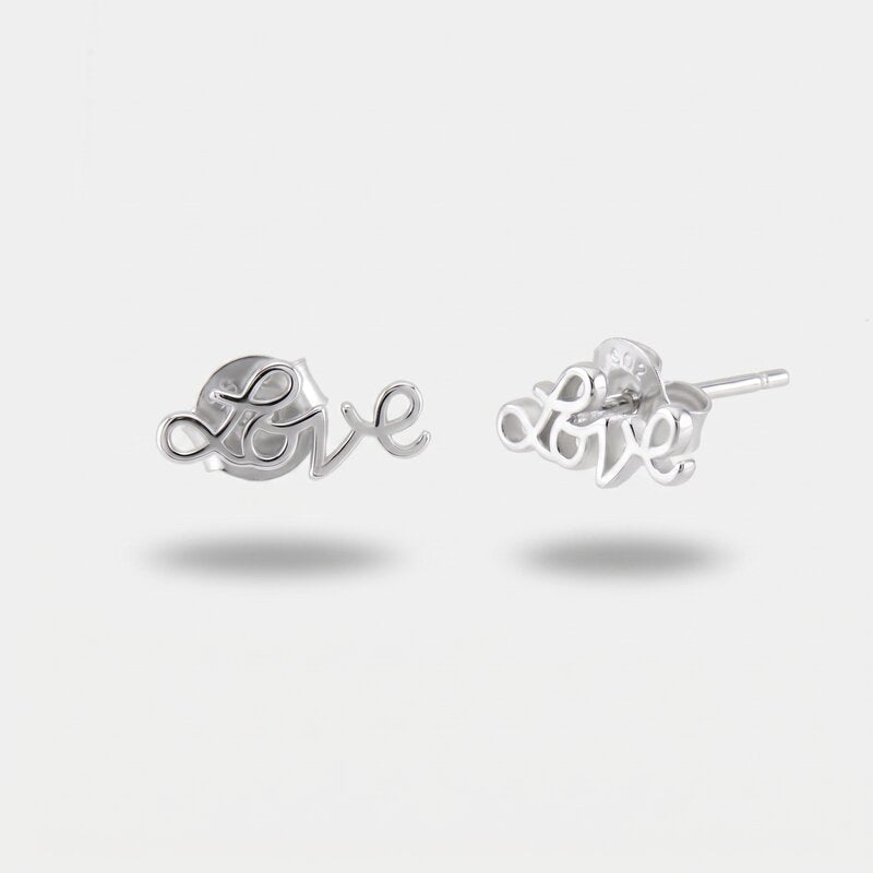 Orecchini in Argento 925  con scritta Love - BYSIMON gioielli