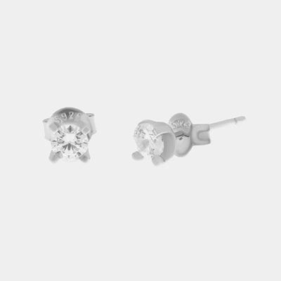 925 Silver Earrings with Light Point