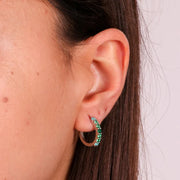 Orecchini in Argento 925 con zirconi nelle sfumature del verde