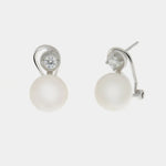 Orecchini in Argento 925 con zirconi e perle - BYSIMON gioielli