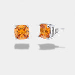 Orecchini in Argento 925 a lobo  con zircone champagne - BYSIMON gioielli