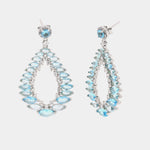 Orecchini in Argento 925 a goccia con zirconi azzurri SIMEONE - gioiello BySimon