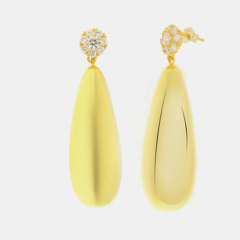 Orecchini in Argento 925 lucido con punto luce SIMEONE - gioiello BySimon