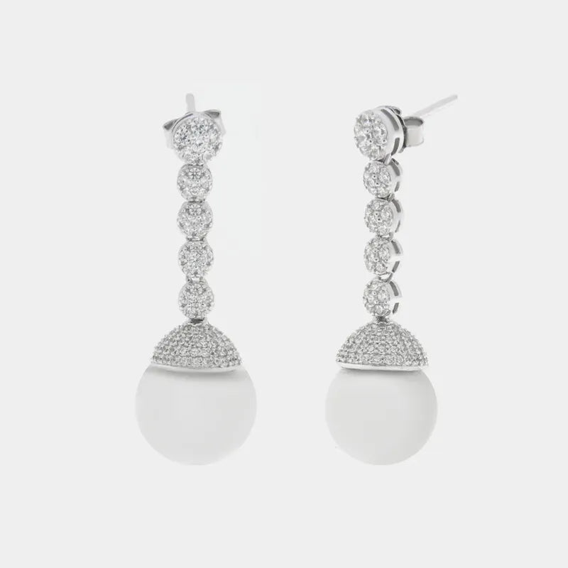 Orecchini in Argento 925 con perla pendente