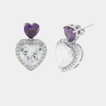 Orecchini in Argento 925 a lobo con cuore SIMEONE - gioiello BySimon