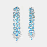 Orecchini in Argento 925 con zirconi azzurri