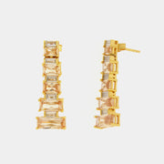 Orecchini in Argento 925  con zirconi gialli