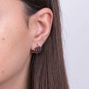 Orecchini in Argento 925 in stile antico con fiore a lobo