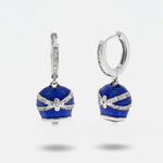 Orecchini in Argento 925 con campanella blu