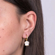 Orecchini in Argento 925 con campanella bianca