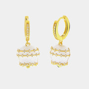 Orecchini in Argento 925 con campanella bianca