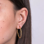 Orecchini in Argento 925 cerchio intrecciato placcati oro - BYSIMON gioielli
