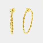 Orecchini in Argento 925 cerchio intrecciato placcati oro - BYSIMON gioielli