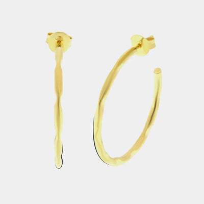 Orecchini in Argento 925 cerchio liscio placcati oro - BYSIMON gioielli