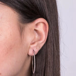 Orecchini in Argento 925 cerchio liscio - BYSIMON gioielli