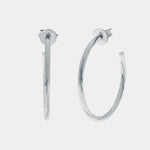 Orecchini in Argento 925 cerchio placcati rodio - BYSIMON gioielli