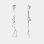 Orecchini in Argento 925 cuori pendenti - BYSIMON gioielli