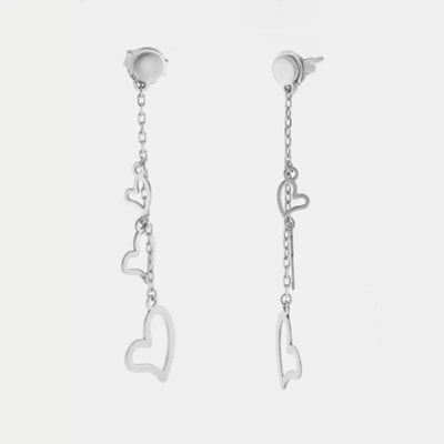 Orecchini in Argento 925 cuori pendenti - BYSIMON gioielli