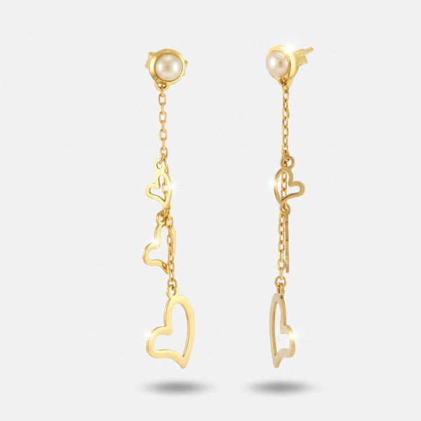 Orecchini in Argento 925 cuori pendenti - BYSIMON gioielli