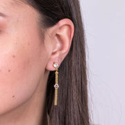 Orecchini in Argento 925 lunghi con cristalli