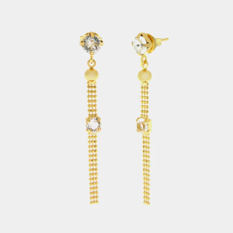 Orecchini in Argento 925 lunghi con cristalli