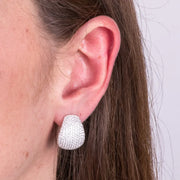 Orecchini in Argento 925 ovali con zirconi