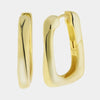 Orecchini in Argento 925 forma quadrata liscia gold