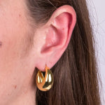 Orecchini in Argento 925 ovali bombati gold Collezione Amsterdam - BYSIMON gioielli
