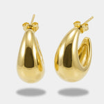 Orecchini in Argento 925 ovali bombati gold Collezione Amsterdam - BYSIMON gioielli