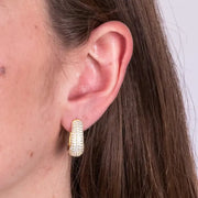 Orecchini in Argento 925 ovali con zirconi