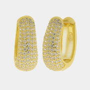 Orecchini in Argento 925 ovali con zirconi