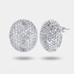 Orecchini in Argento 925 cerchio bombato con zirconi Collezione Amsterdam - BYSIMON gioielli