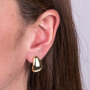 Orecchini in Argento 925 ovale bombato