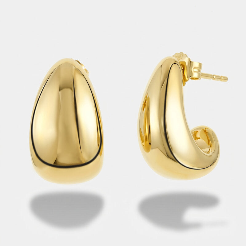 Orecchini in Argento 925 ovale bombato Collezione Amsterdam - BYSIMON gioielli