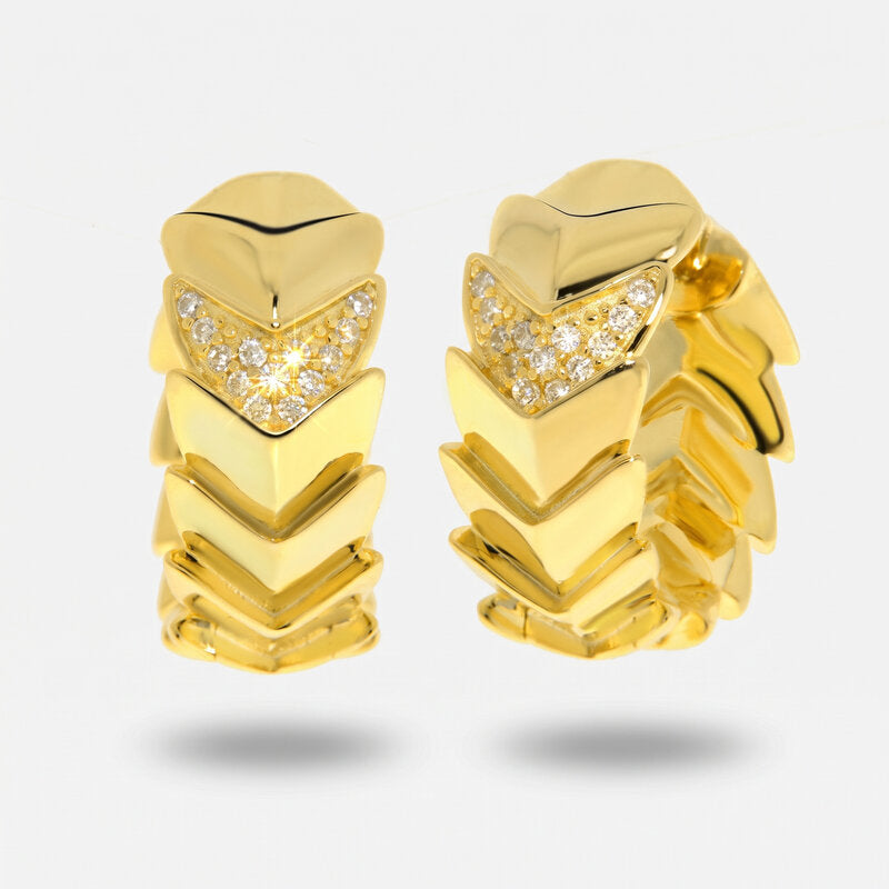 Orecchini in Argento 925 cerchio gold Collezione Amsterdam - BYSIMON gioielli