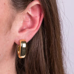 Orecchini in Argento 925 ovale gold Collezione Amsterdam - BYSIMON gioielli