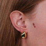 Orecchini in Argento 925 ovali lisci gold Collezione Amsterdam - BYSIMON gioielli