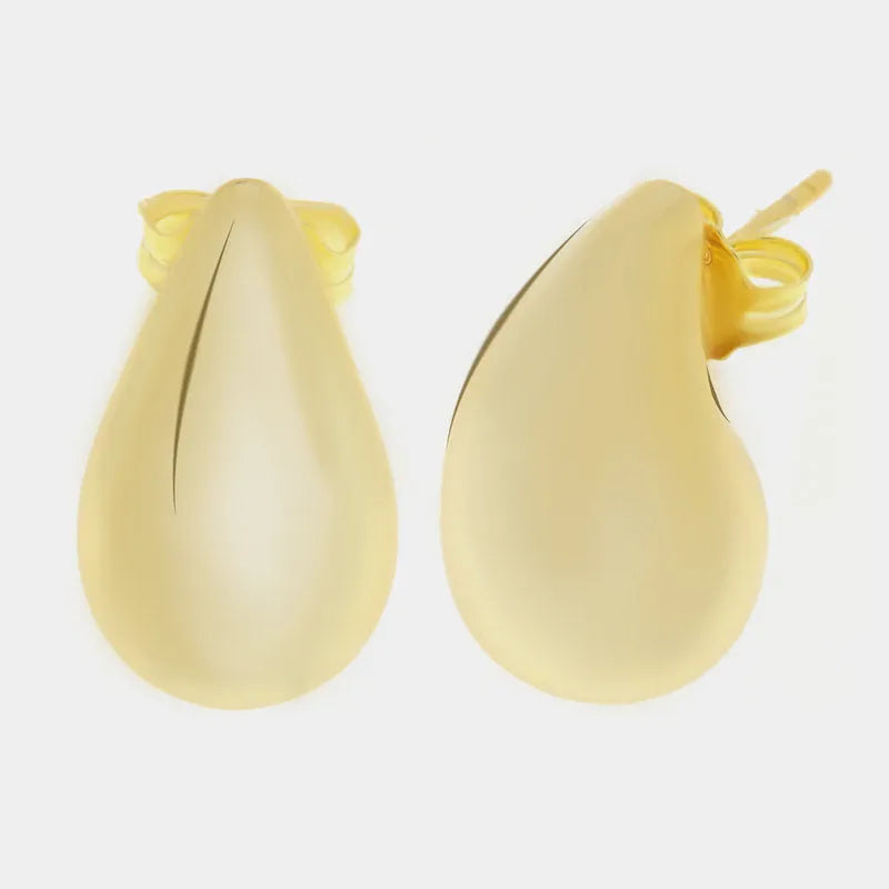 Orecchini in Argento 925 ovali bombati gold Collezione Amsterdam - BYSIMON gioielli