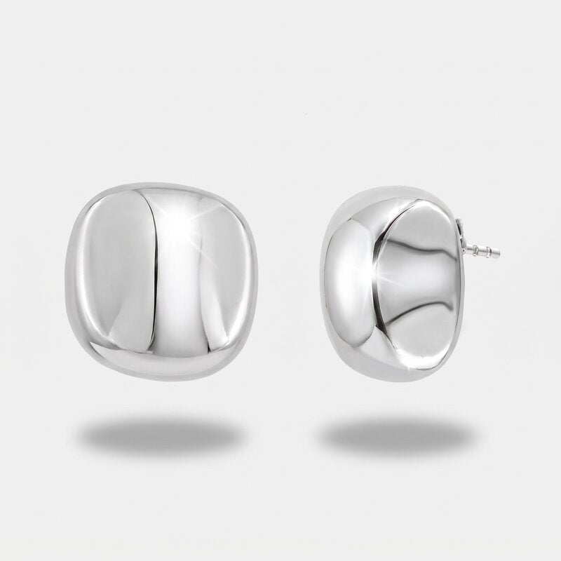 Orecchini in Argento 925 quadrati a lobo Collezione Amsterdam - BYSIMON gioielli