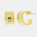 Orecchini in Argento 925 semicerchio gold Collezione Amsterdam - BYSIMON gioielli