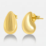 Orecchini in Argento 925 ovali bombati gold - BYSIMON gioielli