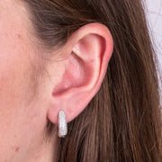 Orecchini in Argento 925 ovali con zirconi