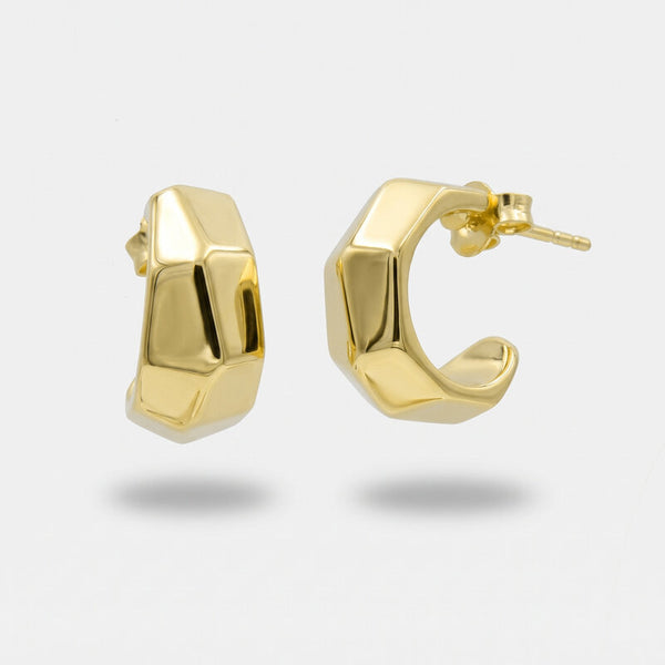 Orecchini in Argento 925 semicerchio gold Collezione Amsterdam - BYSIMON gioielli