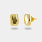 Orecchini in Argento 925 forma quadrata gold Collezione Amsterdam - BYSIMON gioielli