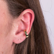 Orecchini in Argento 925 ovale liscio gold