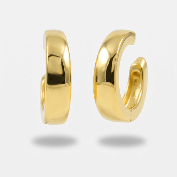 Orecchini in Argento 925 ovale liscio gold Collezione Amsterdam - BYSIMON gioielli