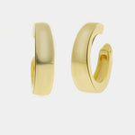 Orecchini in Argento 925 ovale liscio gold Collezione Amsterdam - BYSIMON gioielli
