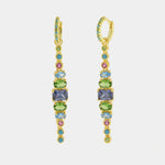 Orecchini in Argento 925 con zirconi multicolor pendente BYSIMON - gioiello BySimon